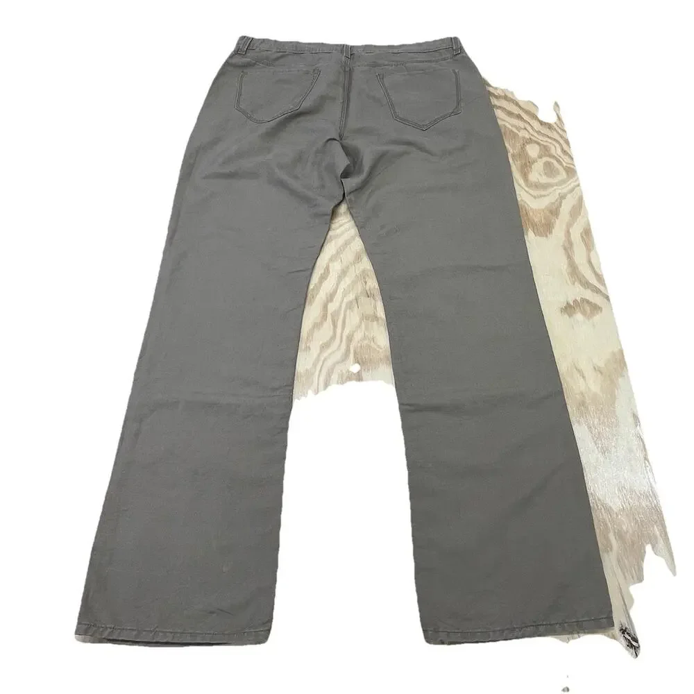Banana Republic Mens Linen Blend Straight Leg Pants Size 35X32 Brown Beach
